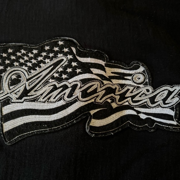 Vintage Steve And Barry’s Black Crewneck Heavyweight America Sweater Men Size Lg - Picture 5 of 6